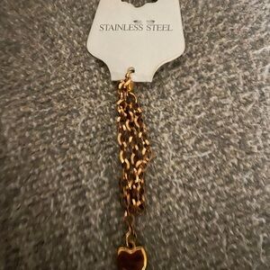 Bronze Color Heart Bracelet